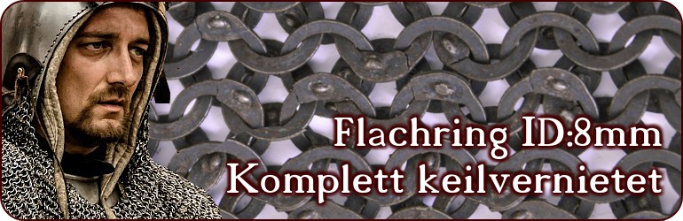 Flachringe mit Keilnieten ID:8mm, Komplett vernietet