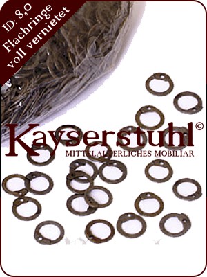 Lose Kettenringe (1 kg) aus voll vern. Flachringen, ID: 8mm