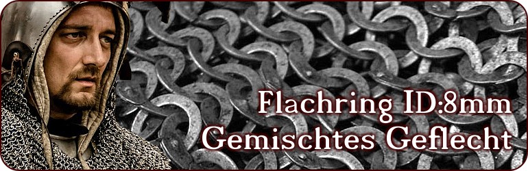 Flachringe ID:8mm, Gemischtes Geflecht