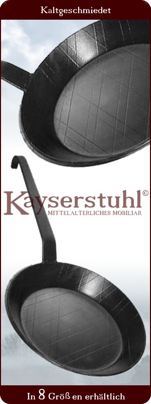 Kaltgeschmiedete Pfanne mit langem geraden Griff