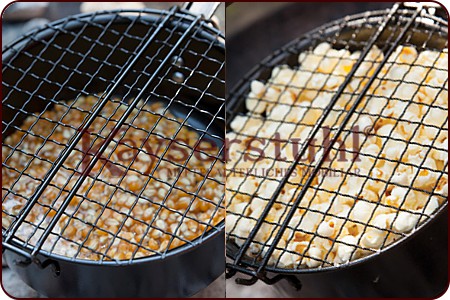 Popcorn-Pfanne mit langem Griff