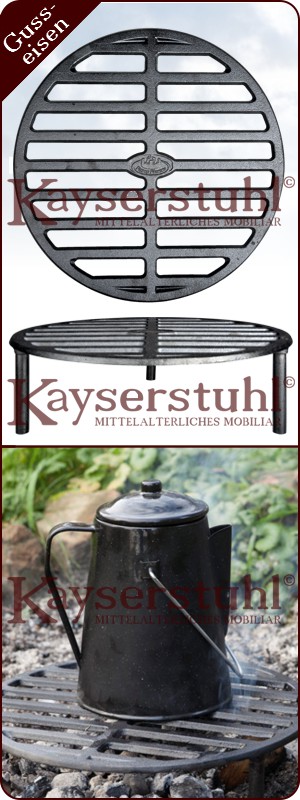 Flacher Pfannenknecht aus Gußeisen für Feuerschalen