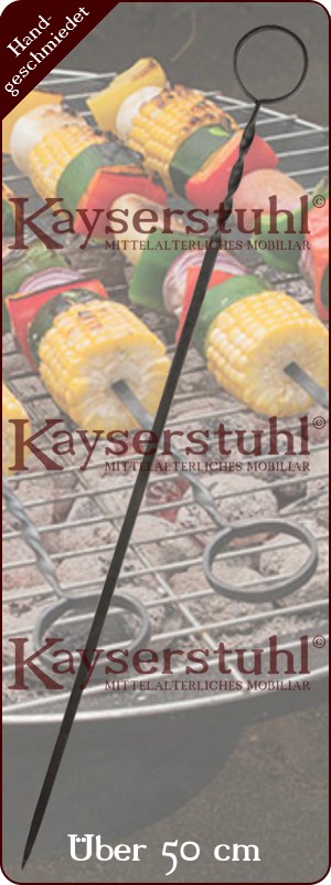 Langer schmiedeeiserner Spieß 50 cm (4 Stück)