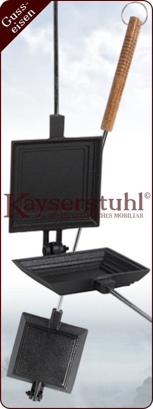 Toasteisen aus Gusseisen mit langem Griff