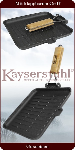 Gusseisenpfanne mit Klappgriff