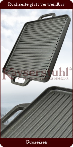 Quadratische Grillplatte aus Gusseisen