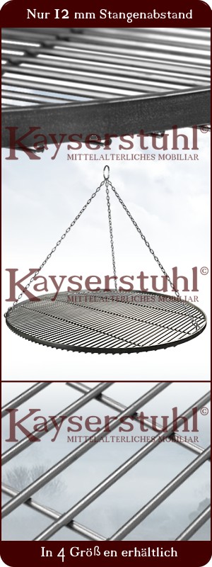 Massiver Edelstahl-Schwenkgrill in vier Größen