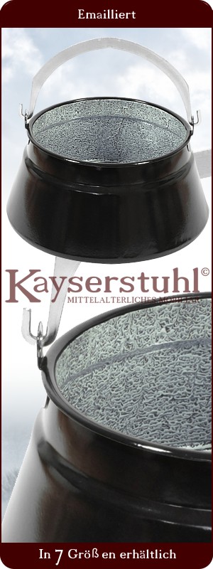 Suppenkessel (Schwarz/grau emailliert)