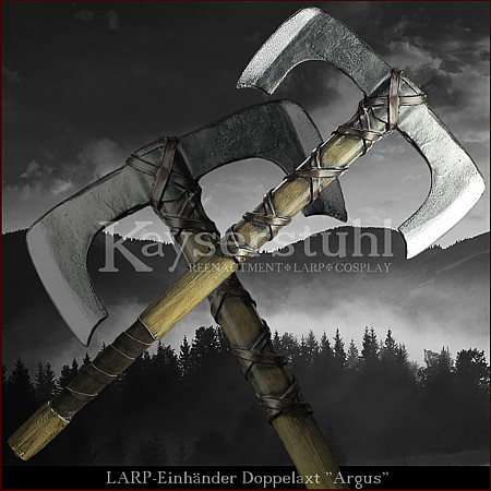 Einhändige LARP Doppelaxt "Argus"
