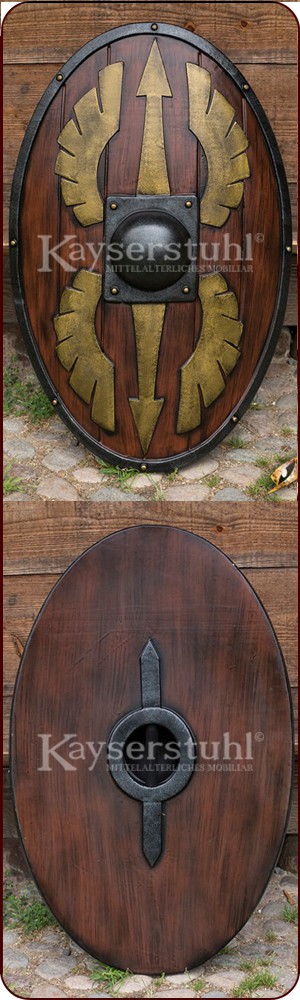 Ovaler LARP-Römerschild (Kavallerie-Scutum, 90 cm)