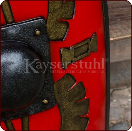 LARP-Römerschild (Legionärs-Scutum) rot/gold (100 cm)