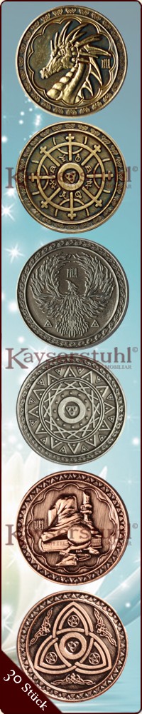 LARP-Münzen "Zauberei und Magie" (30 Stück)