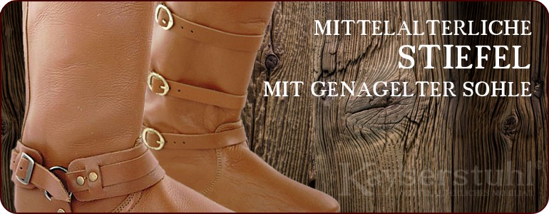 Spätmittelalter-Schuhe "Nürnberg" mit Schnürung