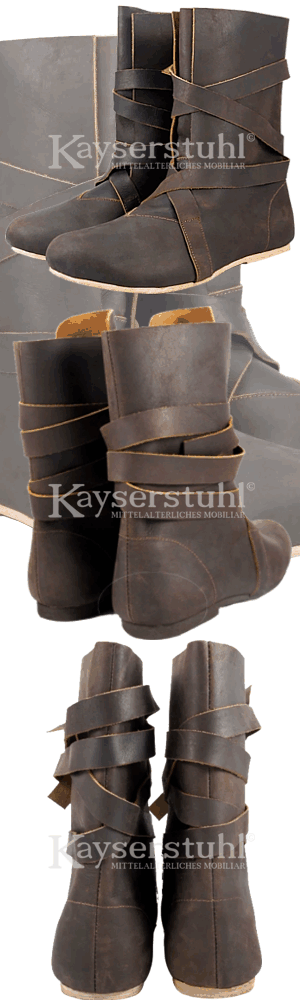 Halbstiefel "Haithabu" im nordischen Stil aus Nubukleder