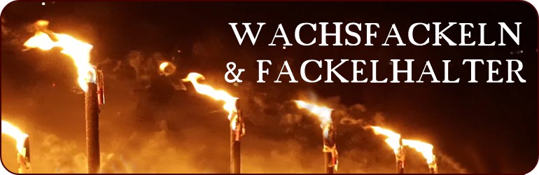 Wachsfackeln und Fackelhalter