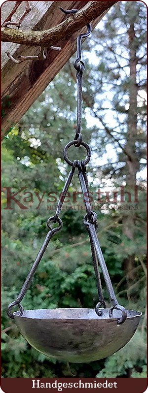 Mittelalterliche Hänge-Öllampe mit Stabkette 