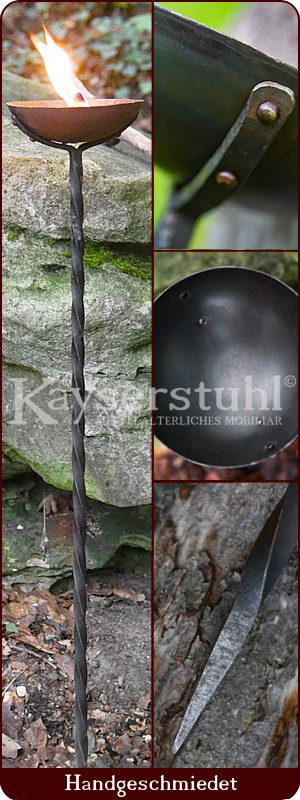 Oseberglampe, handgeschmiedet