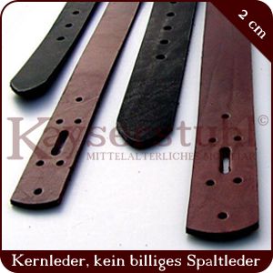 Gürtelrohling (2 cm) aus kräftigem Rinderkern-Leder