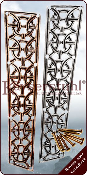 Messerscheidenbeschlag "Birka" (Set), Bronze oder versilbert