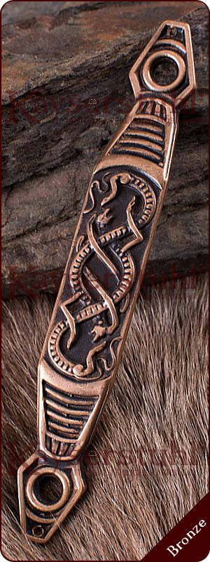 Wikingerzeitlicher Riemendurchzug "Schlange" aus Bronze