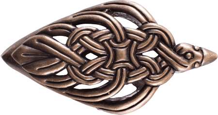 Wikingerzeitliches Ortband aus Messing mit Antikfinish