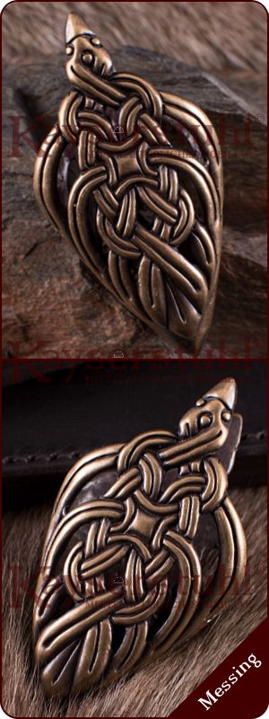 Wikingerzeitliches Ortband aus Messing mit Antikfinish