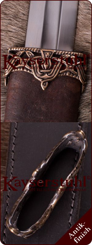 Wikingerzeitliches Mundblech aus Messing mit Antikfinish