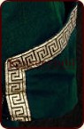 Mantel mit Goldborte (grün) 