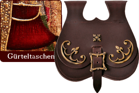 Belegnahe mittelalterliche Gürteltaschen & Geldkatzen