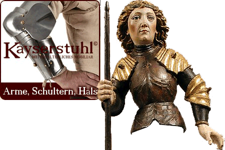 Rüstungsteile für Arme, Schultern und Hals