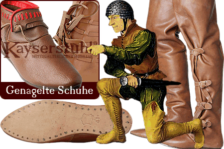 Genagelte historisierende Mittelalterschuhe