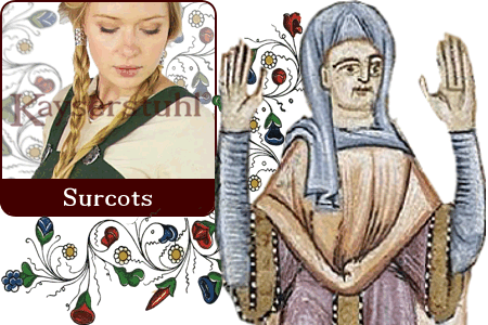 Mittelalterliche Surcots, Überkleider & Trägerkleider