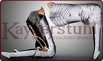 Deutsches Beinzeug mit Schienbeinschutz, 1460-1500