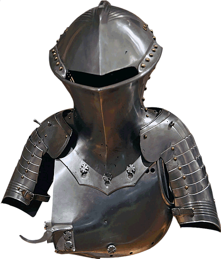 Teile einer Turnierrüstung für Kaiser Maximilian I. von Konrad Poler 1485 in Nürnberg gefertigt (GNM Nürnberg).