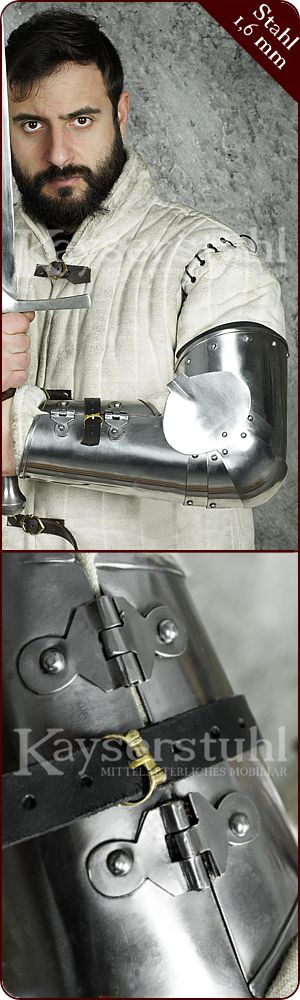 Armzeug im Mailänder Stil mit kleinen Kacheln (1,6 mm)