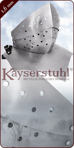 Deutsche Halsberge (Bart) mt geschobenem Kinnreff