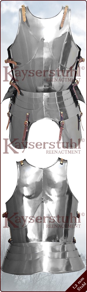 Italienischer Plattenharnisch mit Beintaschen um 1450