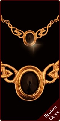 Collier "Celtic Onyx" mit Kette (Bronze) 