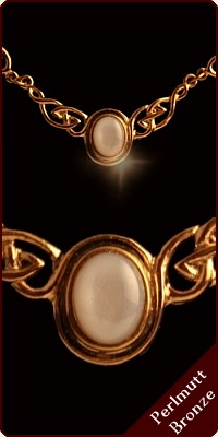 Collier "Celtic Pearl" mit Kette (Bronze) 