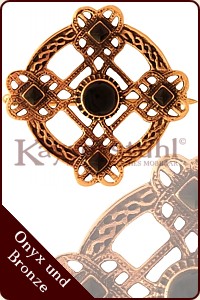 Mittelalterliche Brosche "Black Cross" (Bronze)