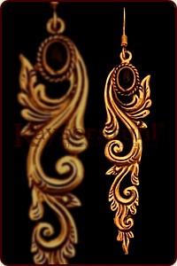Mittelalterliche Ohrringe "Borgia" (Bronze)