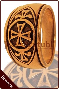Mittelalterlicher Ring "Kreuz III" (Bronze)