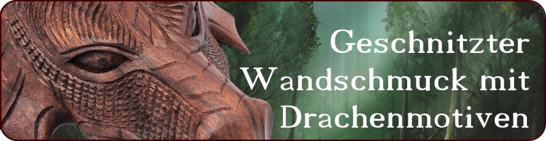 Geschnitzter Wandschmuck mit Drachemotiven