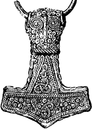 Mjölnir, archäologischer Fund von Bredsättra auf Öland/Schweden.