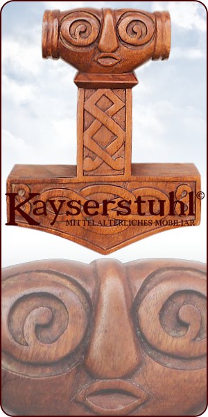 Geschnitzter Thorshammer, groß