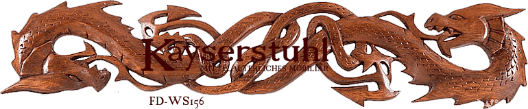 Wandrelief "Wyvern" mit zwei Drachen