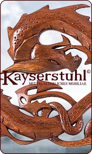 Wandrelief "Wyvern" mit zwei Drachen