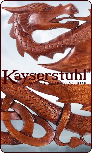 Wandrelief "Wyvern" mit zwei Drachen