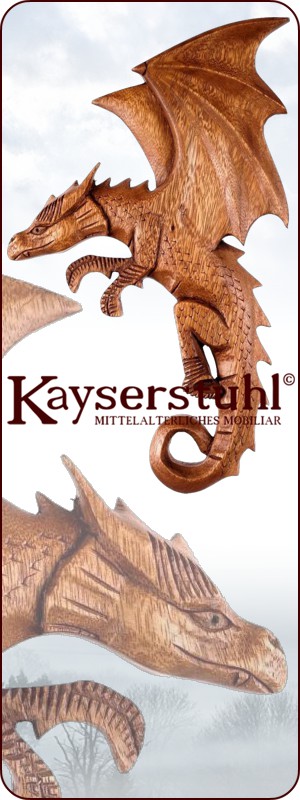 Geschnitzter Drache "Eragorn", links oder rechts