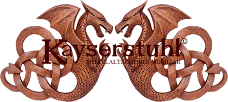 Geschnitzter Drache "Wyvern", links oder rechts